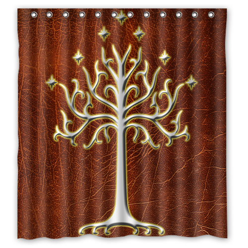 Lord Of The Rings White Tree Of Gondor LOTR Shower Curtain L