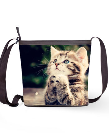 cute kitten women sling bag handbag