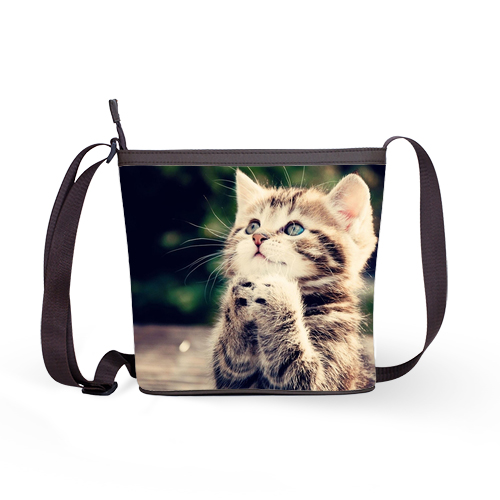 cute kitten women sling bag handbag