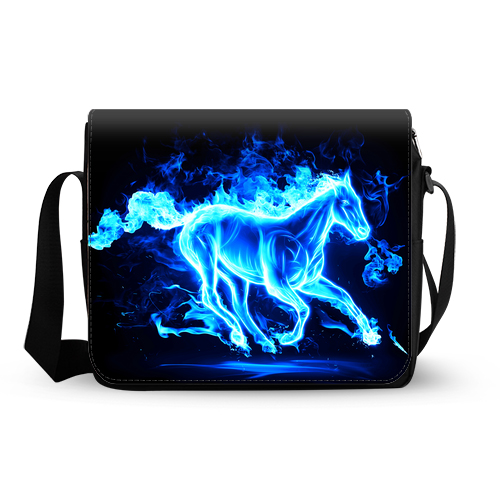 glowing horse messenger bag